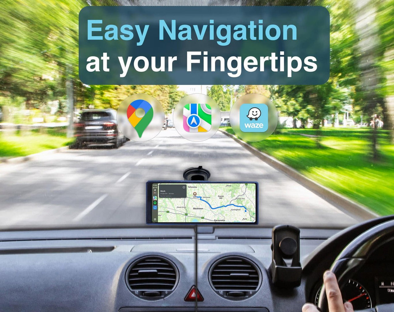 LASER *REFURBISHED* 10" Wireless CarPlay Android Auto Screen