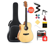 DONNER 41" Full Size Acoustic Guitar Left Handed DAG-1CL
