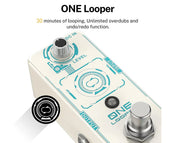 Donner ONE Looper Loop Pedal 30 minutes of Loop Unlimited Overdubs EC1212