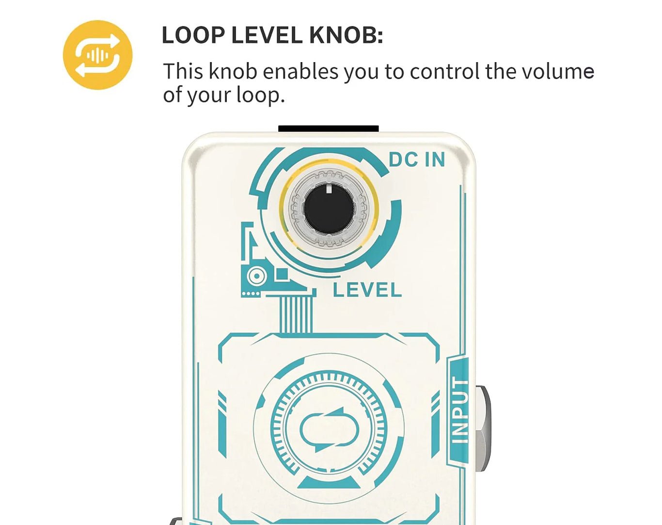 Donner ONE Looper Loop Pedal 30 minutes of Loop Unlimited Overdubs EC1212