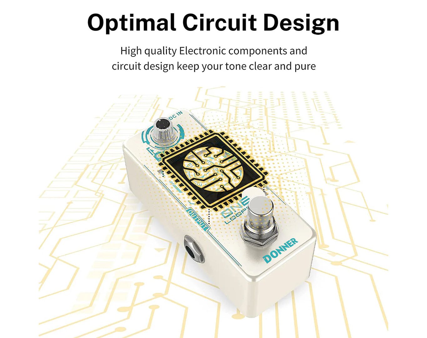 Donner ONE Looper Loop Pedal 30 minutes of Loop Unlimited Overdubs EC1212