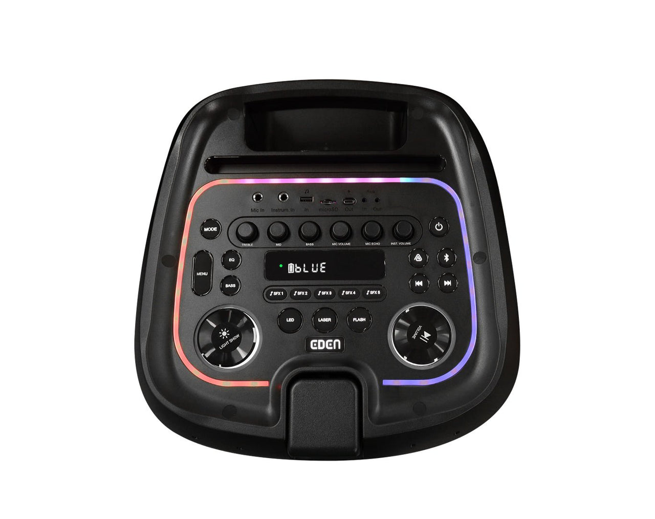 Eden Portable Bluetooth Party Speaker LED Lights Digital Display ED-1232