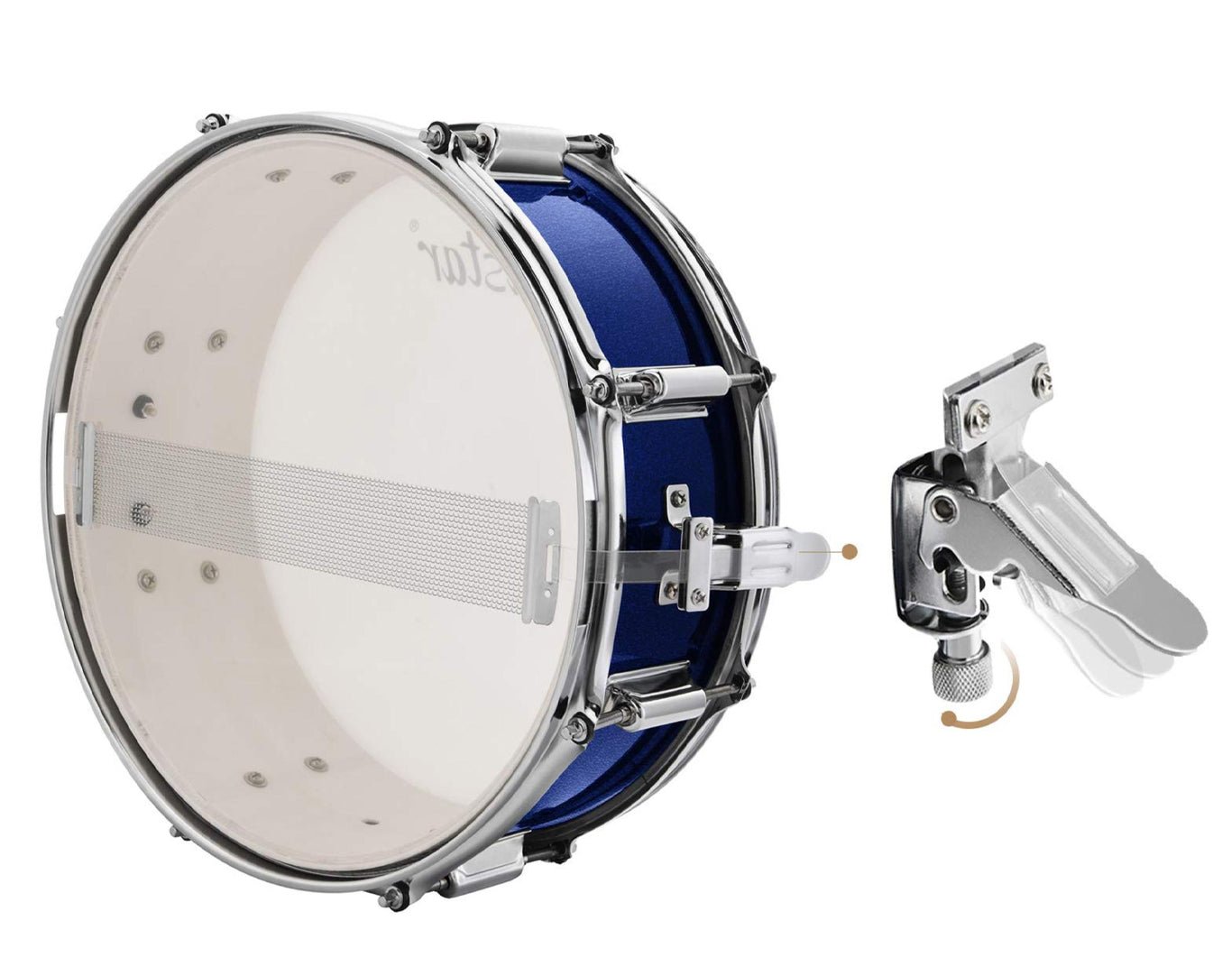 Eastar 5 Piece Poplar Acoustic Drum Kit EDS-480 Metallic Blue