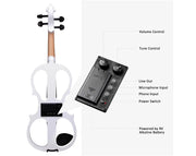 Freedom Student Electric Violin with Case Black White Natural EV31 