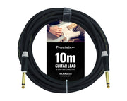 Precision Audio 1/4" 6.35mm Guitar Lead Instrument Cable Black 10m GLEAD10-BLK