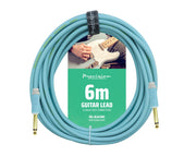 Precision Audio 1/4" 6.35mm Guitar Lead Instrument Cable Blue 6m GLEAD6-BLU