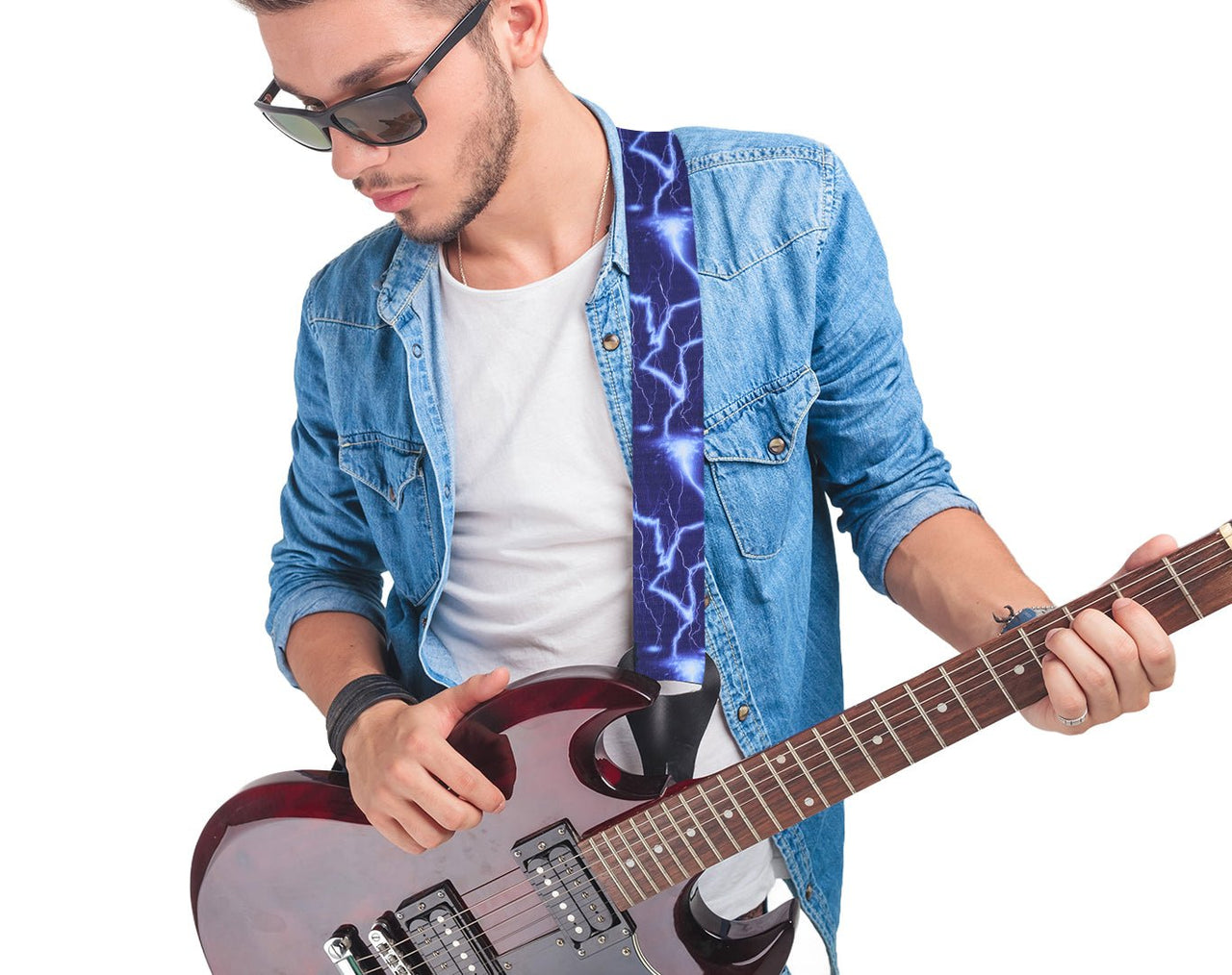 Freedom Guitar Strap Lightning Design GSTRAP3-01