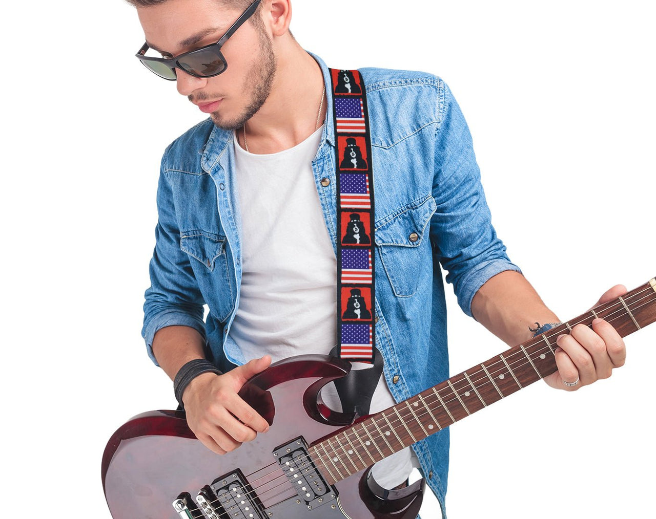 Freedom Guitar Strap Slash American Flag GSTRAP3-03