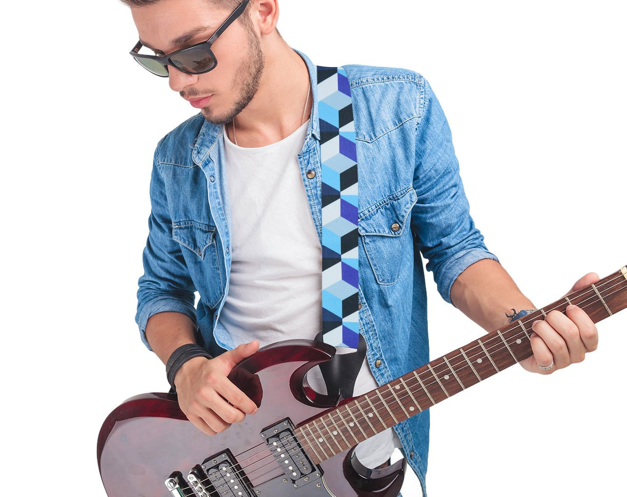 Freedom Guitar Strap Geometric Design GSTRAP3-05