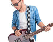 Freedom Guitar Strap Black & White Checkerboard GSTRAP3-07
