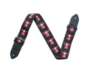 Freedom Guitar Strap Red Skull Design GSTRAP2-HT15