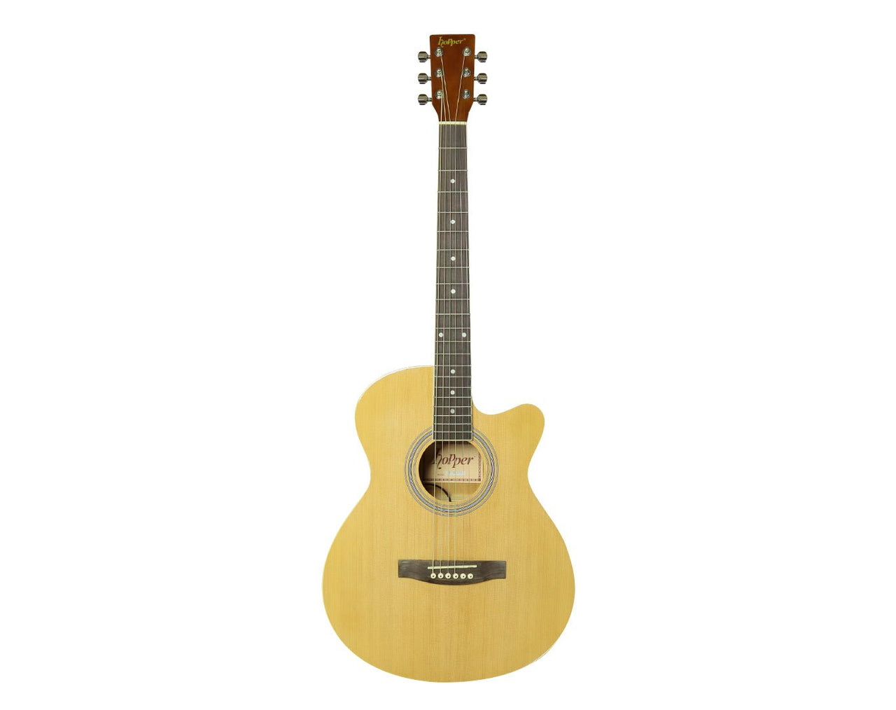 40" Semi-Acoustic Guitar Cutaway 4 Band EQ Natural Finish HP-40CE-NAT