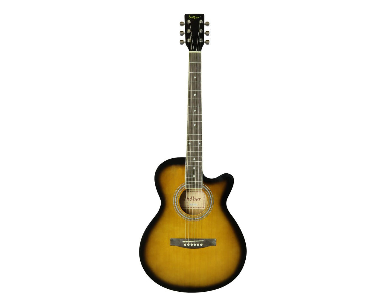 40" Semi-Acoustic Guitar Cutaway 4 Band EQ Sunburst Finish HP-40CE-SUNB