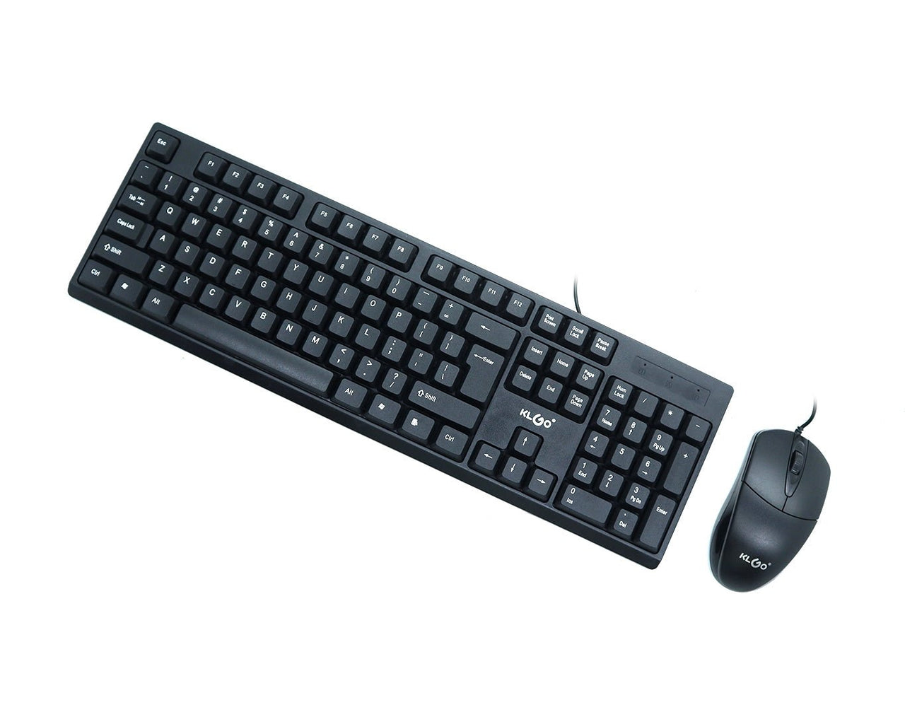 KLGO Wired QWERTY Keyboard & Mouse Combo JP-1