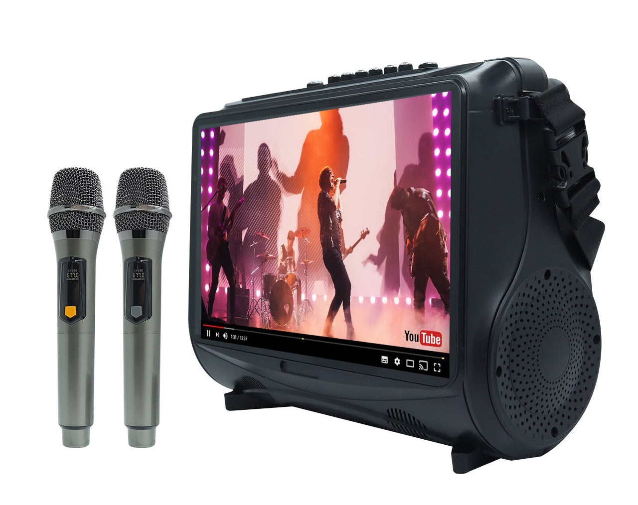 Weconic 15.4" Portable Touchscreen Bluetooth Karaoke Speaker with Wireless Microphones LG15S