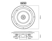 Bluetooth Amplifier + 8 x 6" Indoor Ceiling Speaker Package 176C+4xLGC63