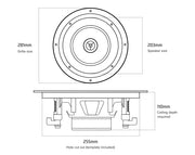 Weconic 8" Restaurant Ceiling Speaker Package with Bluetooth Amplifier 176C+4xLGC83