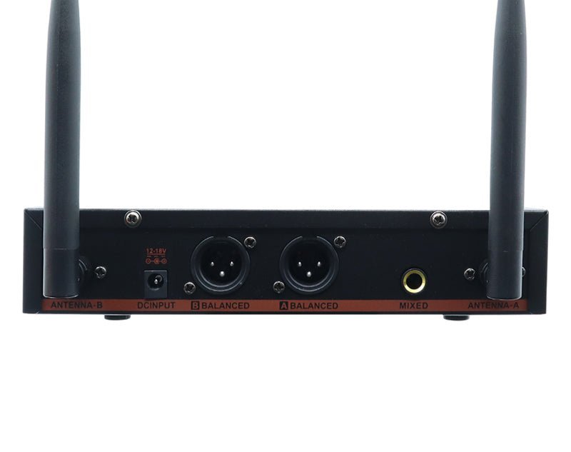 Twin Channel UHF Wireless Microphone System Handheld Bodypack MIC23 