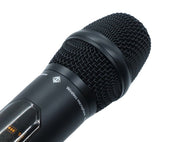 Twin Channel UHF Wireless Microphone System Handheld Bodypack MIC23 