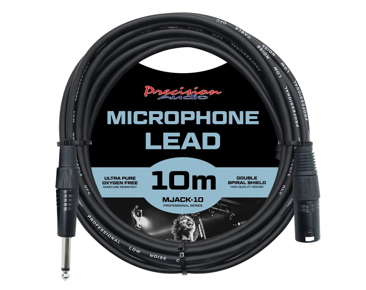 Precision Audio 1/4" to XLR Male Microphone Lead 10m XLRJACK10