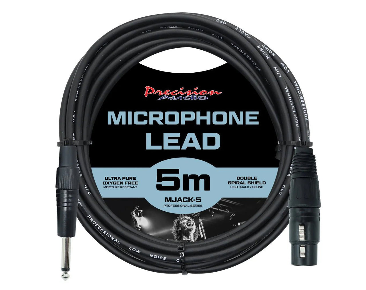 Precision Audio 1/4" to Female XLR Studio Stage Microphone Lead 5m MJACK5