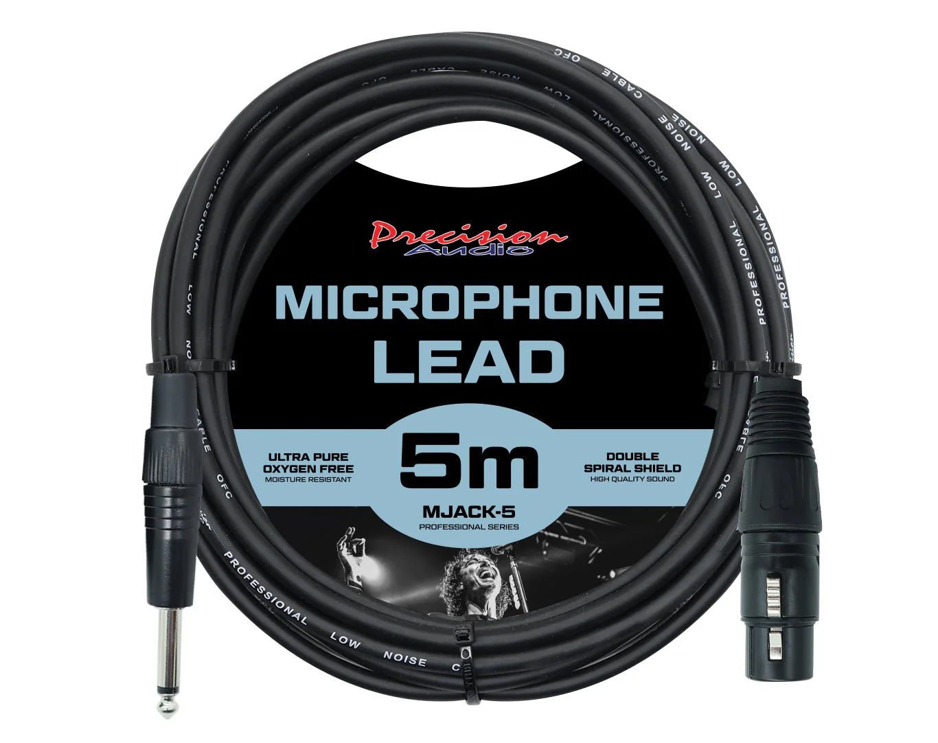 Precision Audio 1/4" to Female XLR Studio Stage Microphone Lead 5m MJACK5