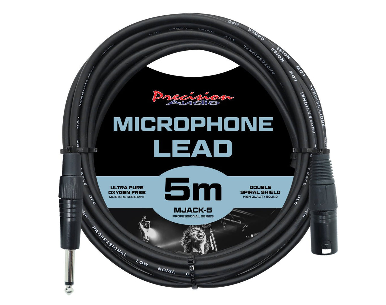 Precision Audio 1/4" to XLR Studio Stage Microphone Lead 5m MJACK5