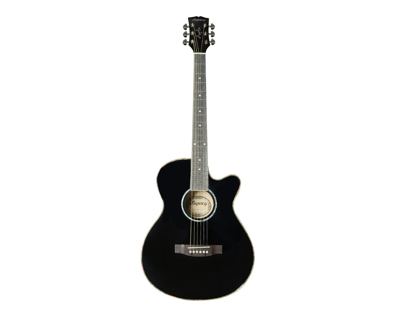 Legacy 40" Acoustic Guitar Cutaway Black Finish MJG-305C-BLK