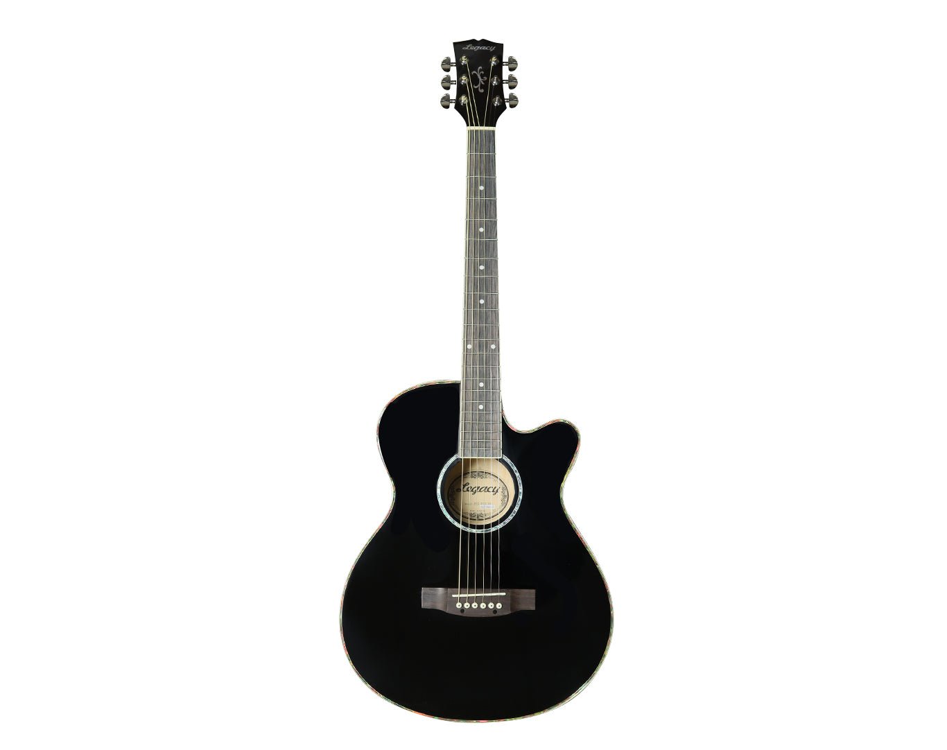 Legacy 40" Acoustic Guitar Cutaway Black Finish MJG-305C-BLK