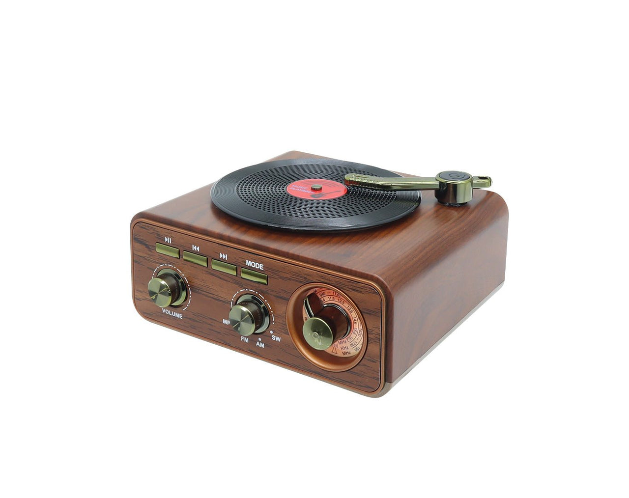 Retro Bluetooth Speaker AM FM SW Radio Wood MK-626BT-WD