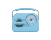 CMIK Retro Bluetooth Speaker AM FM SW Radio Rechargeable Blue MK-2181BT-BLU