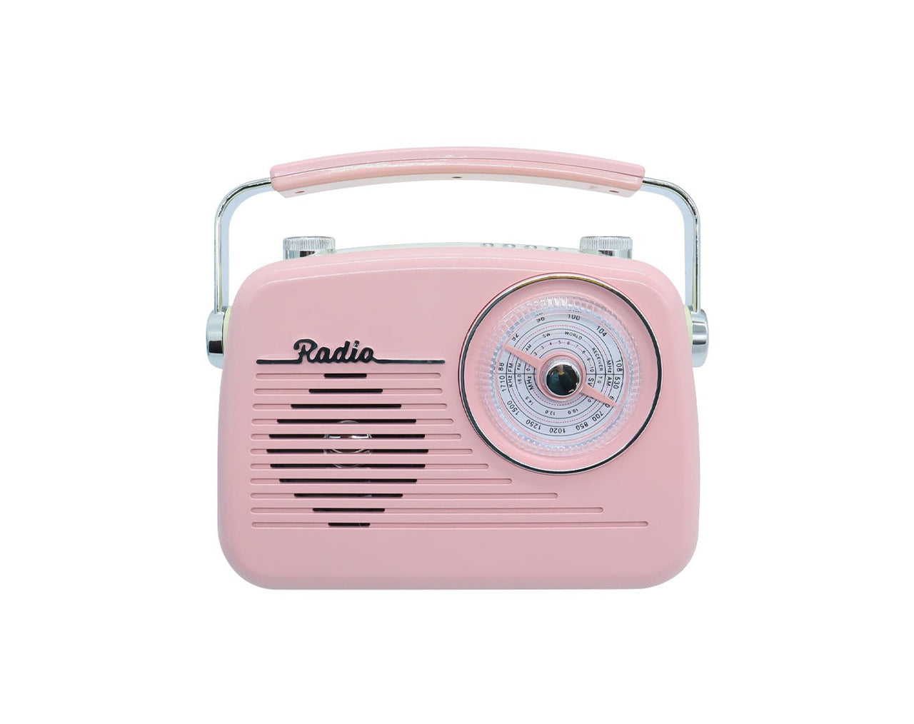 CMIK Retro Bluetooth Speaker AM FM SW Radio Rechargeable Pink MK-2181BT-PNK