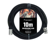 Precision Audio XLR To XLR Studio Stage Microphone Lead Black 10m MLEAD10-BLK
