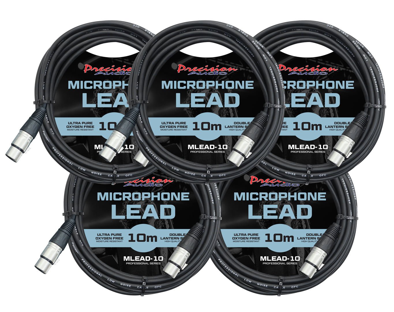 Precision Audio XLR To XLR Microphone Lead 10m MLEAD10x5
