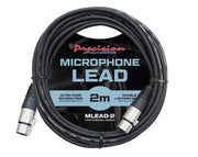 Precision Audio XLR To XLR Studio Stage Microphone Lead 2m MLEAD2