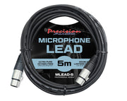 Precision Audio XLR To XLR Studio Stage Microphone Lead 5m MLEAD5