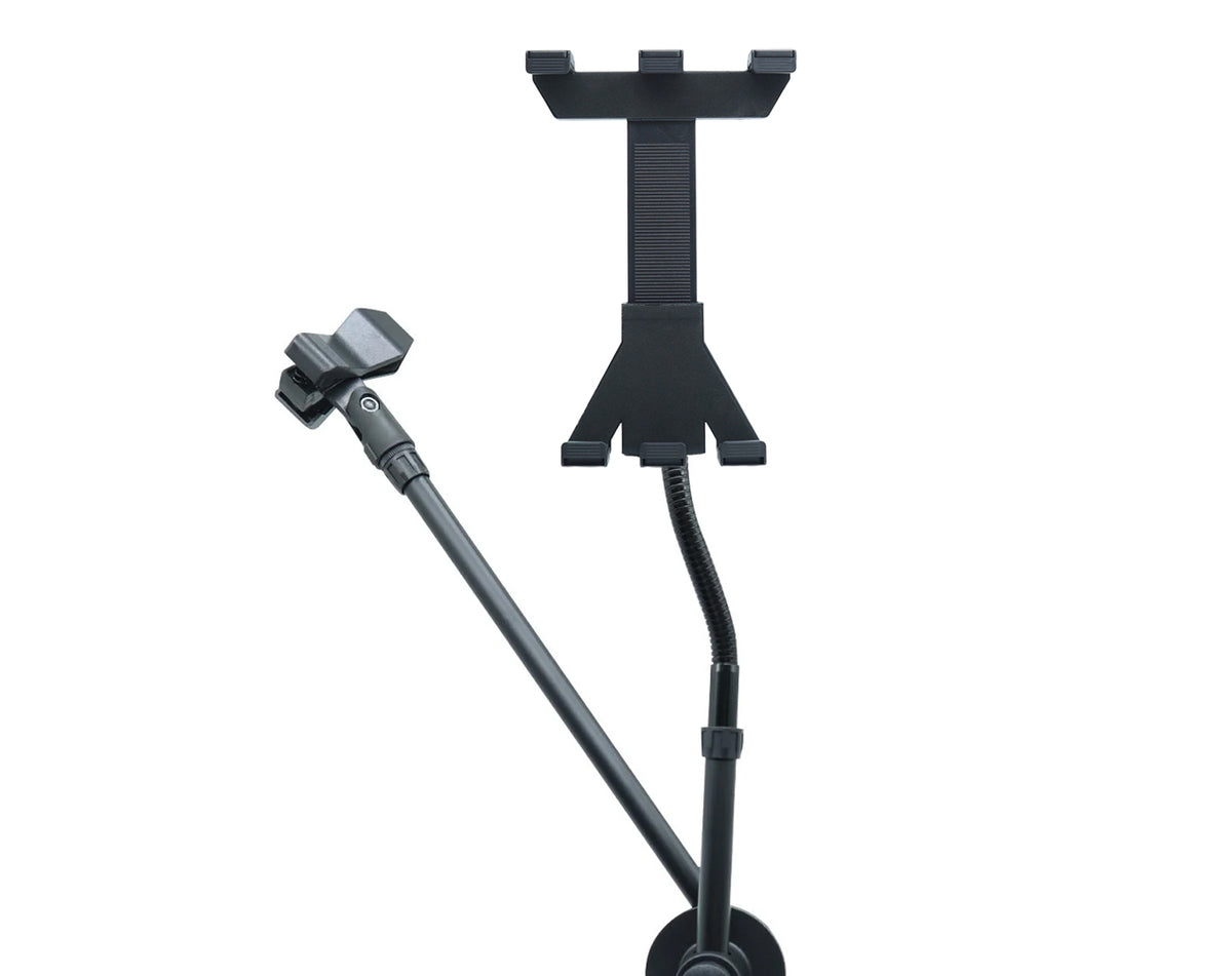 Dual Microphone Stand with Flexible Tablet Holder MS-109