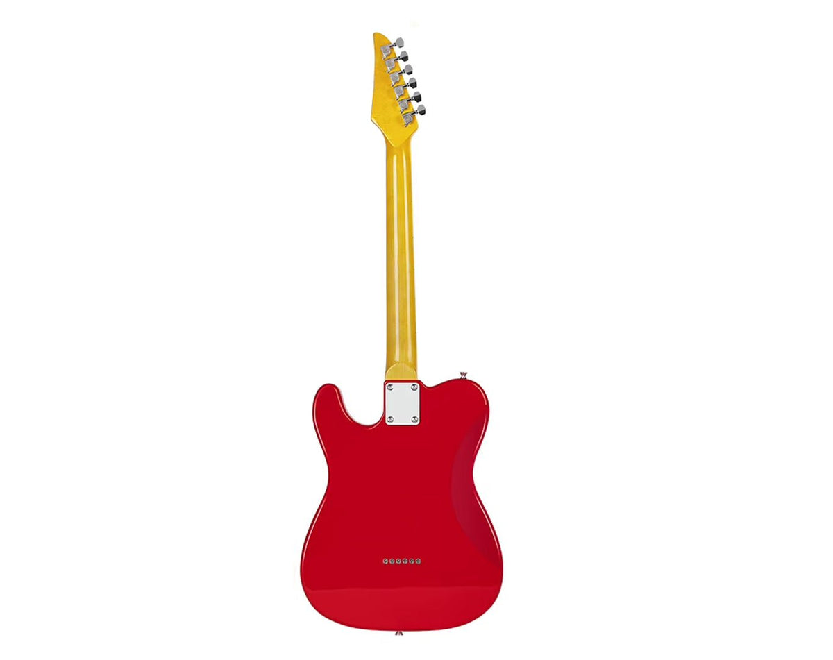 Minsine 6 String Electric Guitar White 3m Cable Tremolo Arm Red MS-110-RED