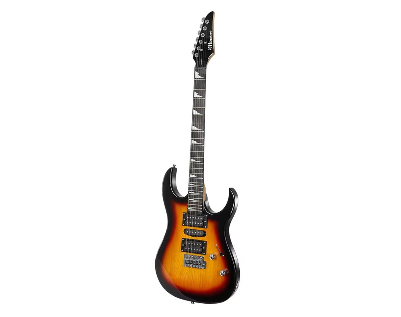 Minsine 6 String Electric Guitar Sunburst 3m Cable Tremolo Arm MS-170-SUN