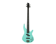 Minsine Full Size Electric Bass Guitar Four String Green MS-4B-GRN
