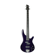 Minsine Full Size Electric Bass Guitar Four String Purple MS-4B-BL