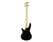 Full Size Electric Bass Guitar Four String Black MS-4B-BLK