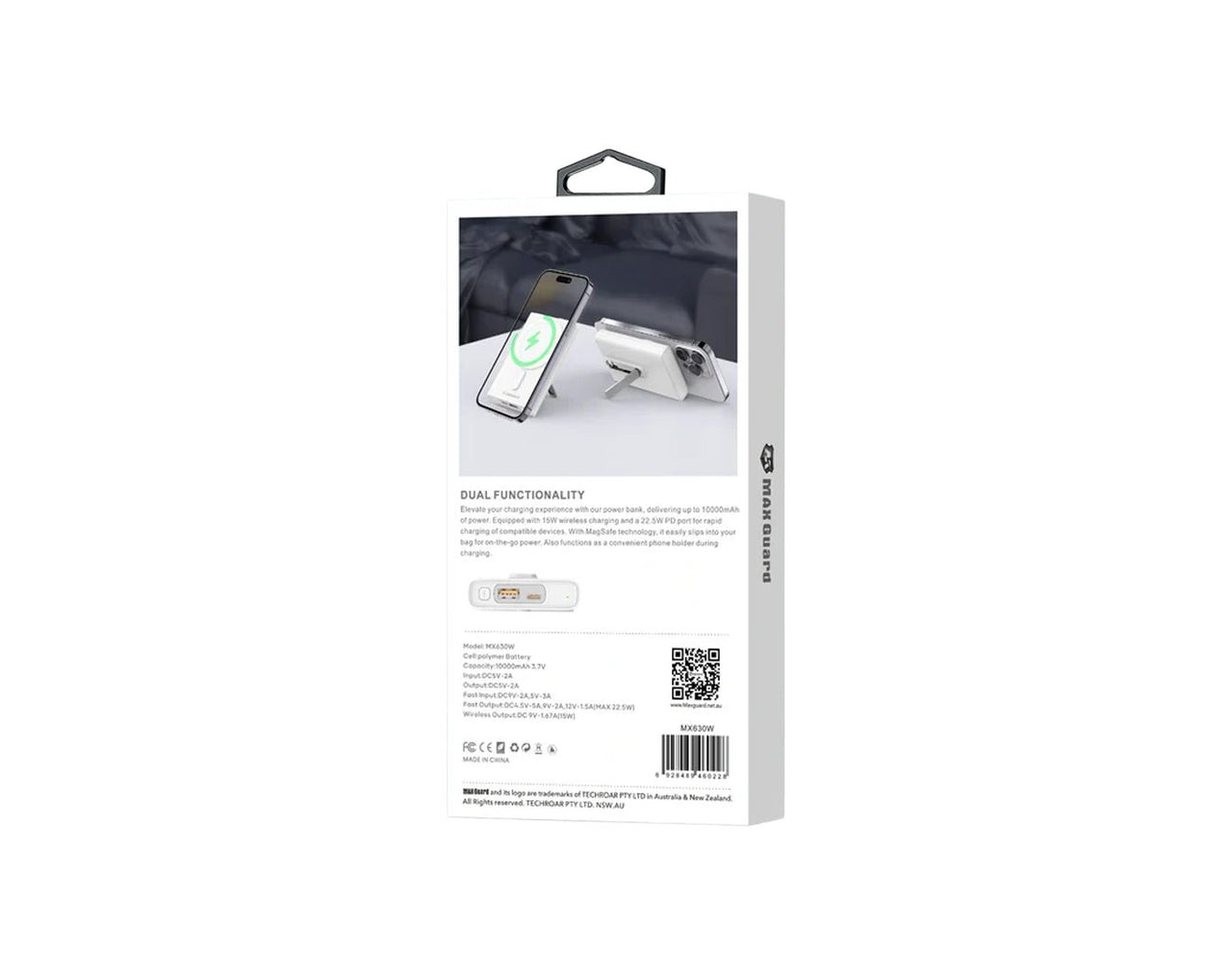 Maxguard 10,000mAh Wireless Power Bank Magsafe Compatible MX630W