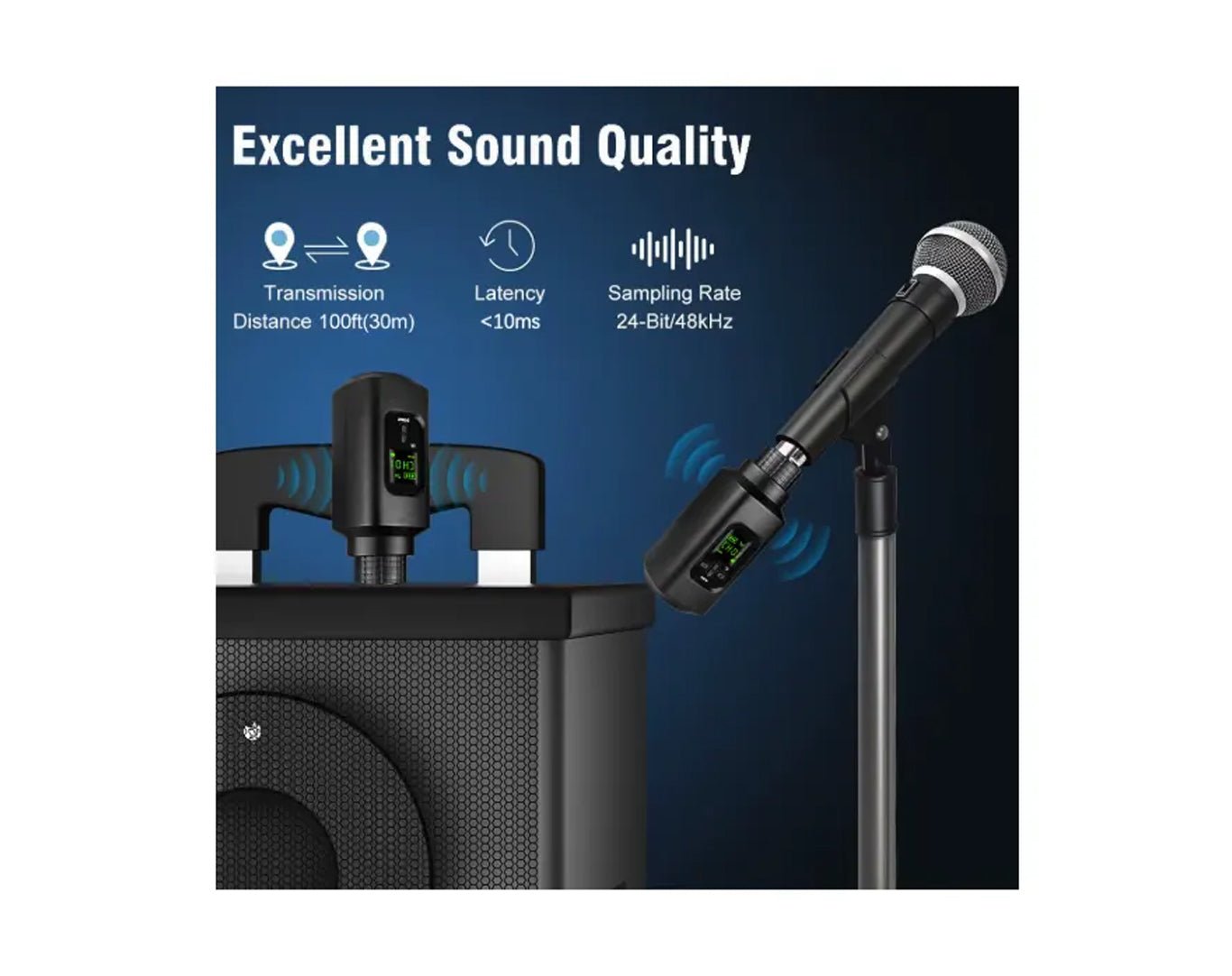 Wireless Microphone XLR SYSTEM Rechargeable Multi-Frequency P1-5