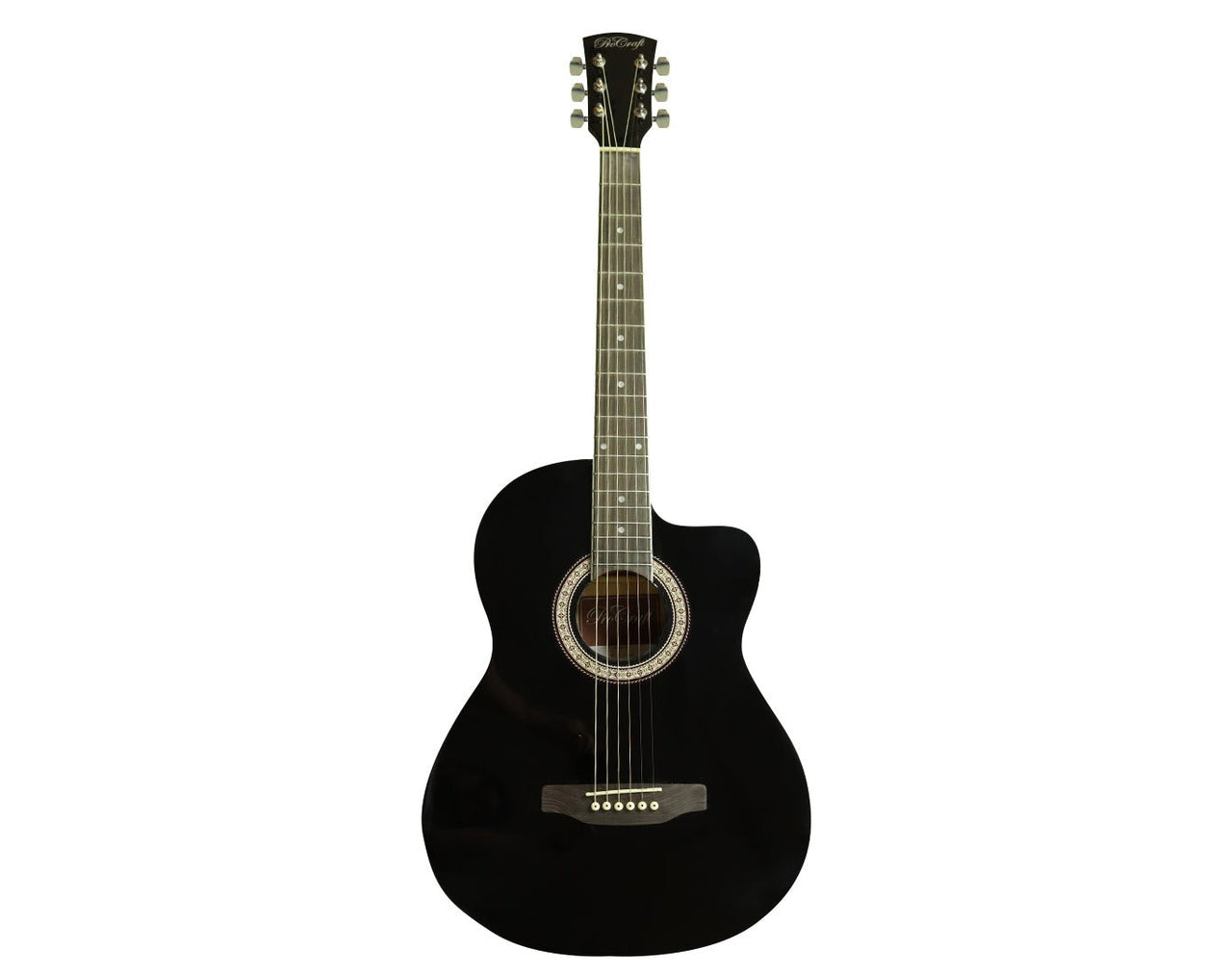 39" Semi Acoustic Guitar Cutaway Black PR39C/P-BK