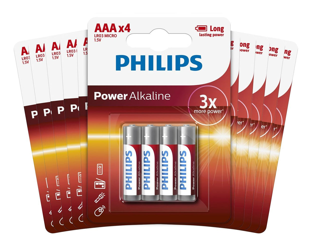 Philips 48X AAA Batteries Alkaline 12x4 Packs PHILIPS12AAA