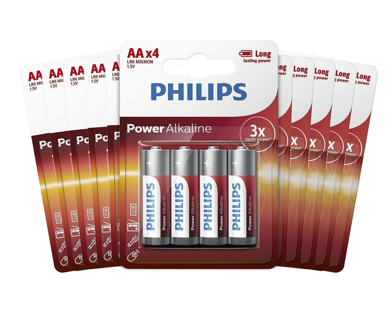 Philips 48X AA Batteries Alkaline 12x4 Packs PHILIPS12AA