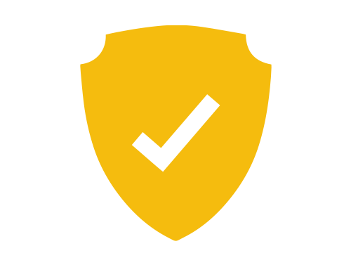Warranty icon of shield