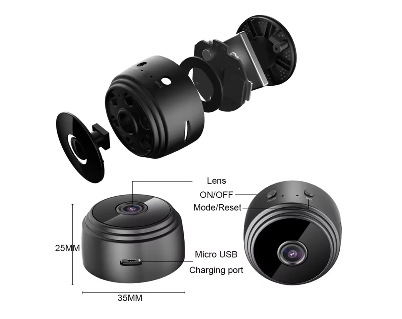 4K UHD Mini Wireless Spy Cam Security Monitor WiFi Q-H36