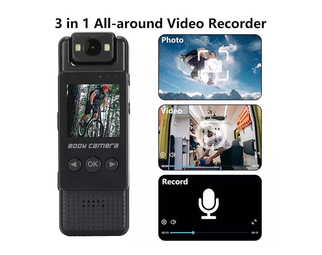 Andowl 128GB Action Camera 4K Ultra HD with Screen and Wi-Fi Black Q-SA5